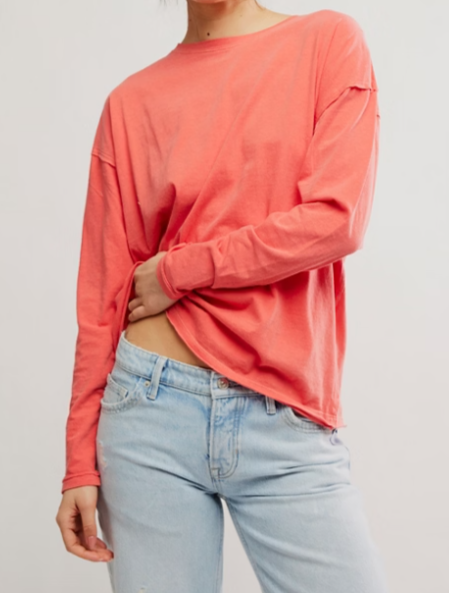 Nina Long-Sleeve Rose Siena Tee
