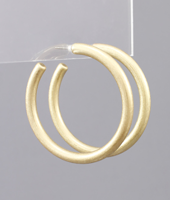 I Need a Moment Gold Hoop Earrings