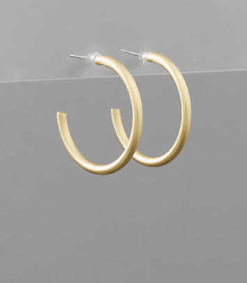 I'll Think About It Gold Hoop Earrings