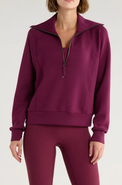 AirEssentials Plum Berry Half Zip Top