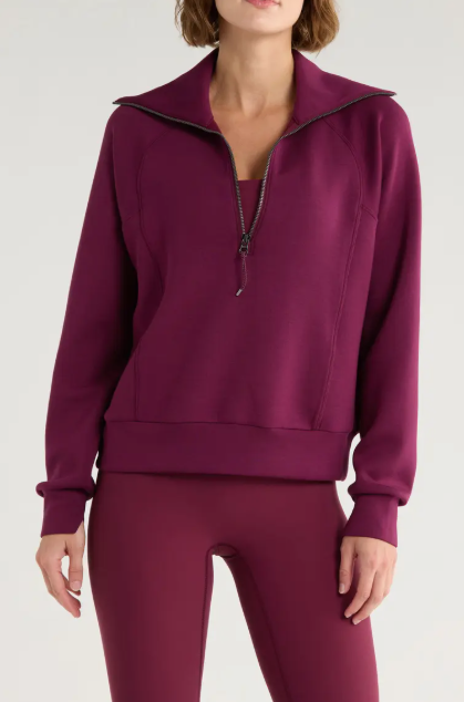 AirEssentials Plum Berry Half Zip Top