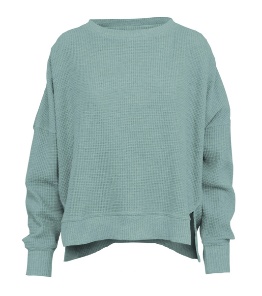 Lounge Waffle Knit Mist Top