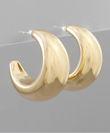 Timeless Halo Gold Hoop Earrings