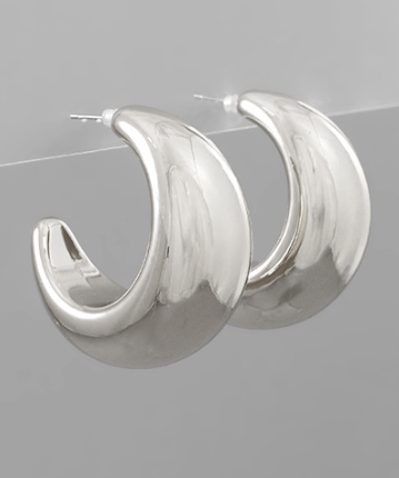 Timeless Halo Silver Hoop Earrings