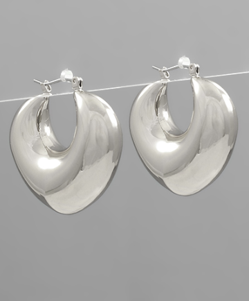Don't Doubt Me Silver Hoop Earrings