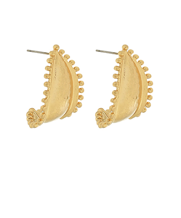 Lustre Teardrops Gold Hoop Earrings