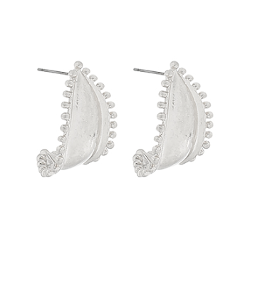 Lustre Teardrops Silver Hoop Earrings