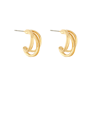 Triple Alliance Hoop Earrings