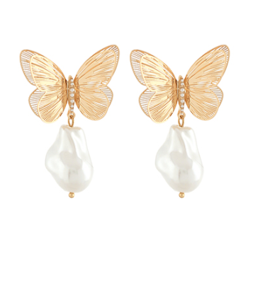Radiant Butterfly Drop Earrings