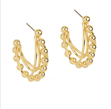 Halo Ball Hoop Earrings
