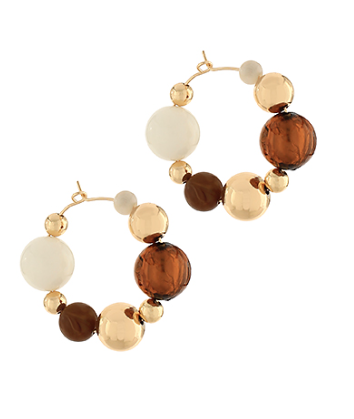 Globe Circle Hoop Earrings