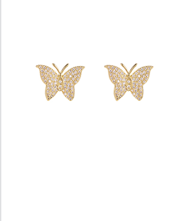 Whispering Wings Stud Earrings