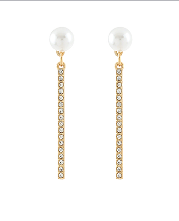 Crystal Bar Drop Earrings