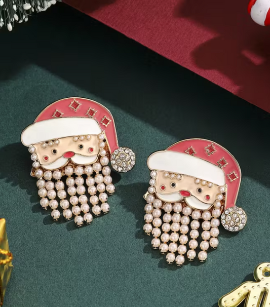 Vintage Santa Drop Earrings