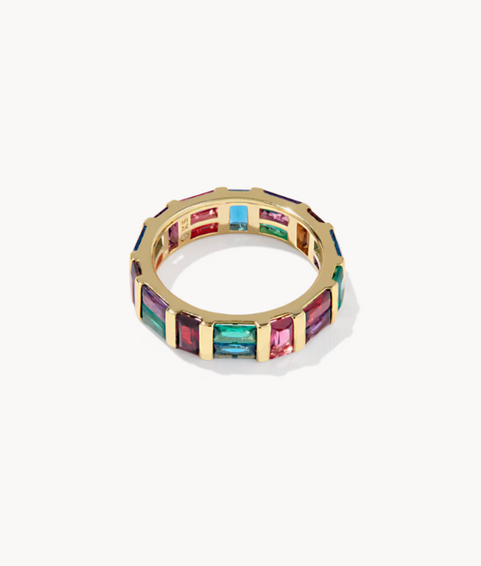 Jamie Gold Band Ring in Multi Mix