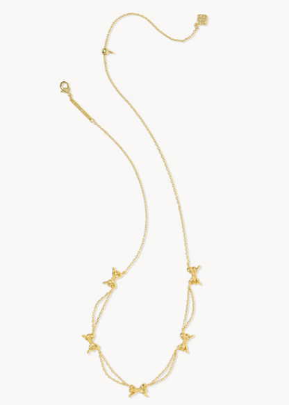 Bow Gold Strand Necklace