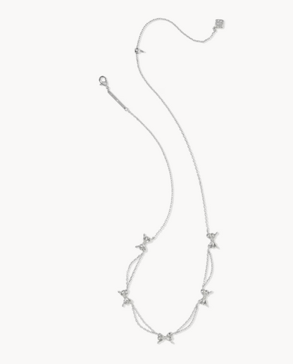 Bow Silver Strand Necklace