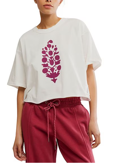 Inspire Logo ISS White/Deep Mulberry Tee