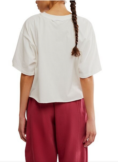 Inspire Logo ISS White/Deep Mulberry Tee