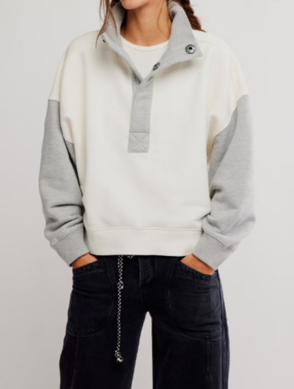 Colorblock Timeless Heather Grey Combo Pullover