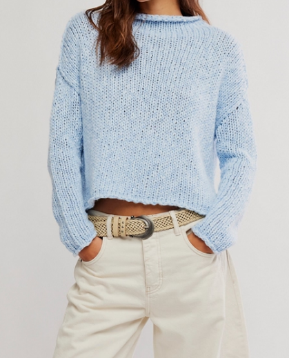 Opal Cashmere Blue Knit Sweater
