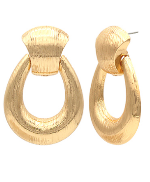 Rustic Gold Drop Earrings