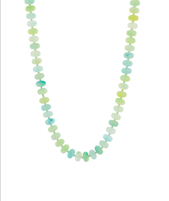 Rondelle Bead Light Green Necklace