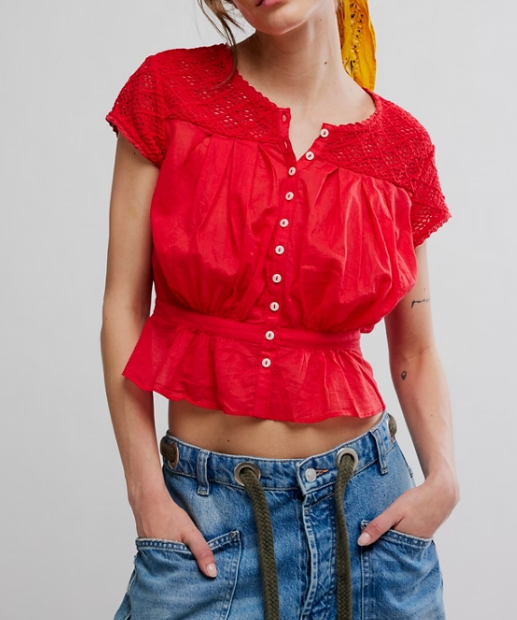 Gemma High Risk Red Embroidered Top