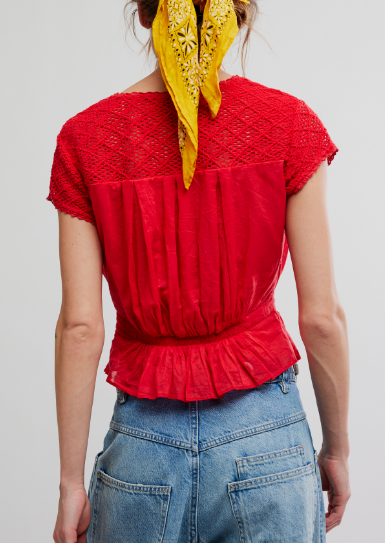 Gemma High Risk Red Embroidered Top