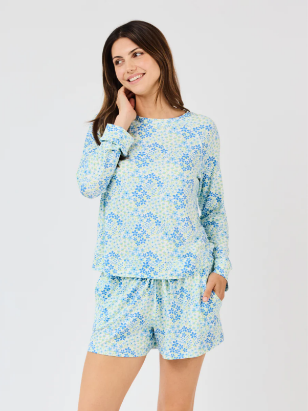 Annie Larkspur Fields Blue Pajama Set