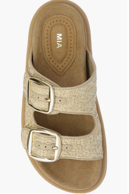 Monica Natural Raffia Platform Sandal