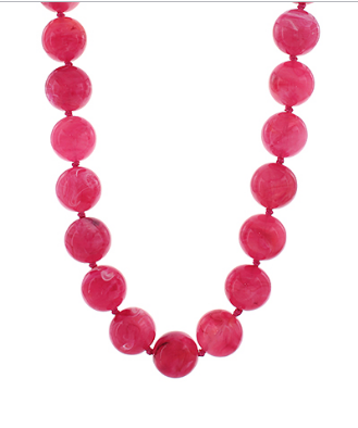 Marble Fuchsia Necklace