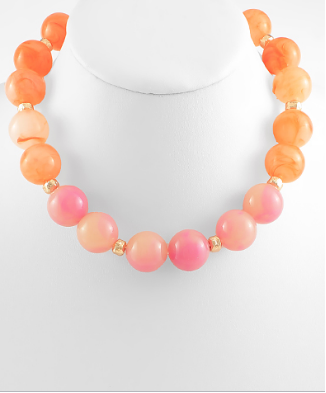 Fun Times Orange/Lavender Necklace