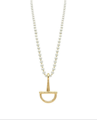 Pearl & Horsebit Necklace
