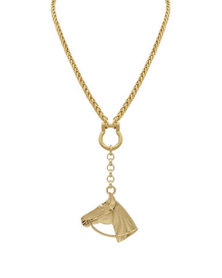 Horse Drop Long Necklace