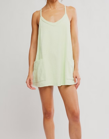 Hot Shot Mini Towel Terry Whipped Lime Romper