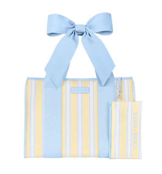 Jelly Cabana Stripe Bow Tote Bag