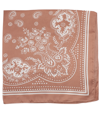 Antique Paisley Light Brown Bandana Scarf