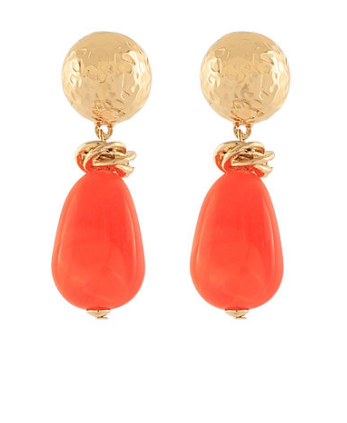 Conservatory View Orange Drop Earrings