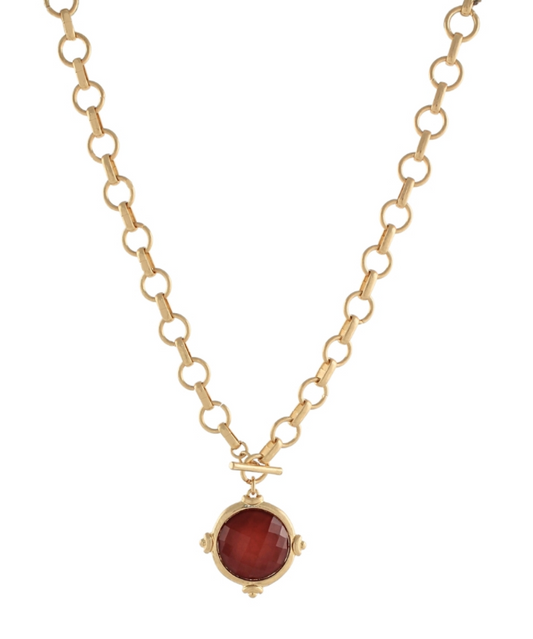 Garden Society Burgundy Necklace