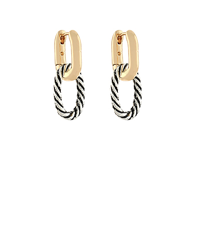Twice As Chic Gold Earrings
