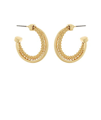 The Upper Hand Gold Hoops