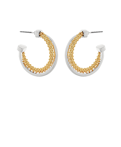 The Upper Hand Mixed Metal Hoops