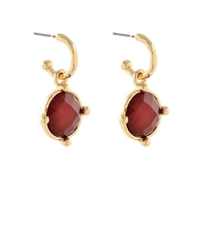 In Rare Form Burgundy Earrings