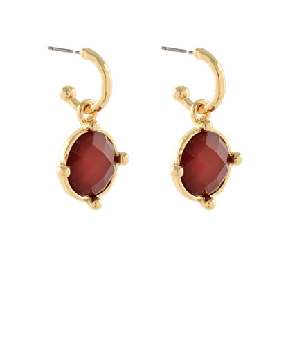 In Rare Form Burgundy Earrings
