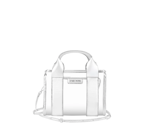 Jelly Silver Chrome Clear Stadium Bag