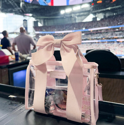 Jelly Ballet Pink Bow Clear Stadium Bag