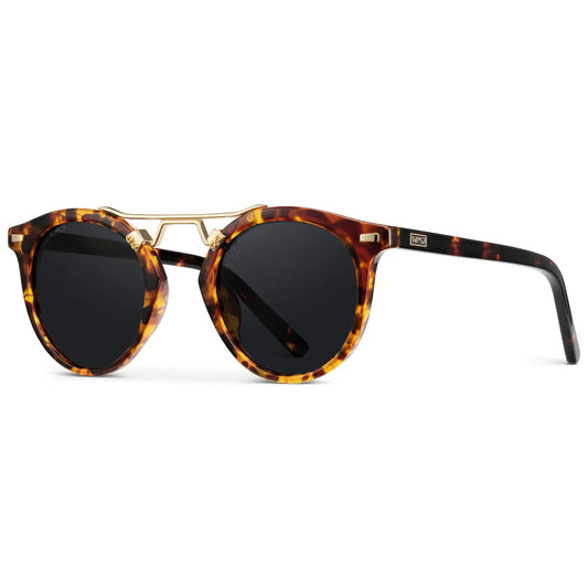 Skyler Tortoise Frame Black Lens Polarized Sunglasses