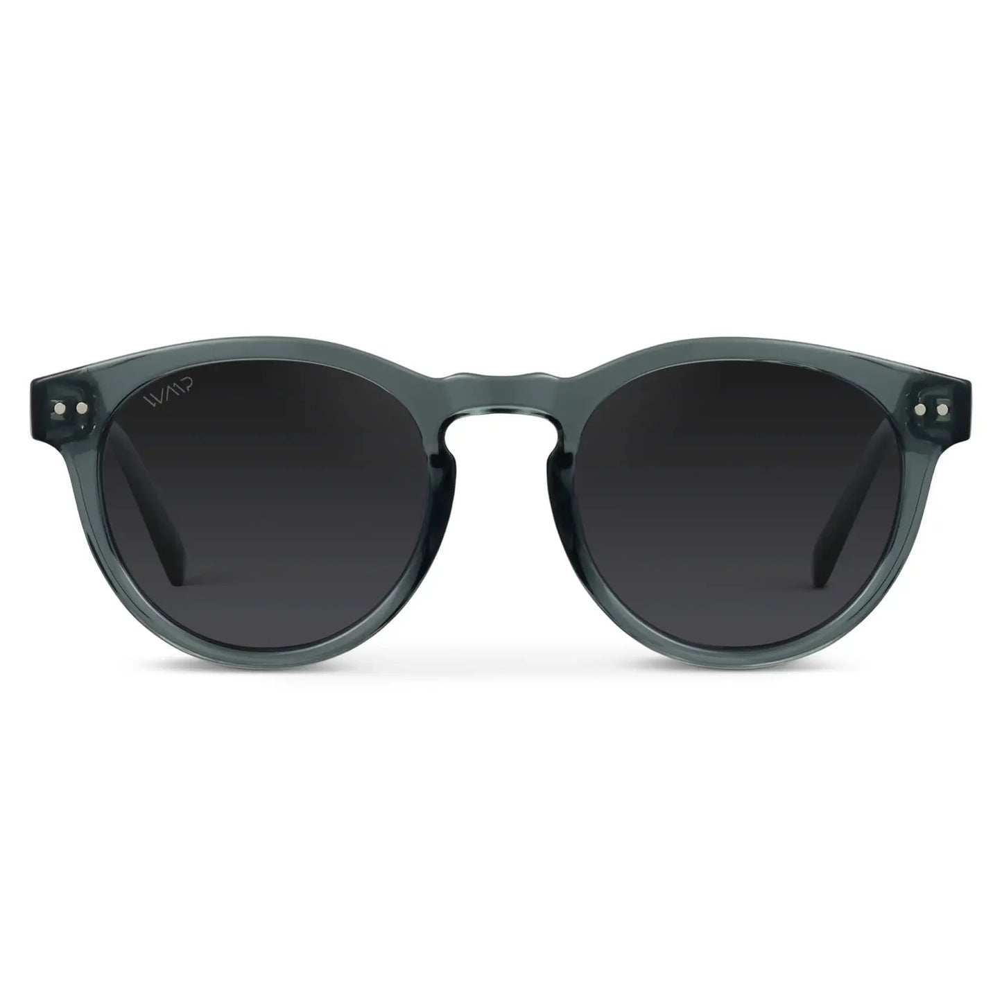 Tate Crystal Blue Frame / Black Lens Polarized Sunglasses