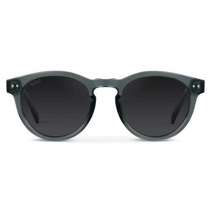 Tate Crystal Blue Frame / Black Lens Polarized Sunglasses